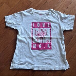 Kids Girls ANDRE SARAIVA X UNIQLO 'LOVE MR. A' tee t shirt size 3/4